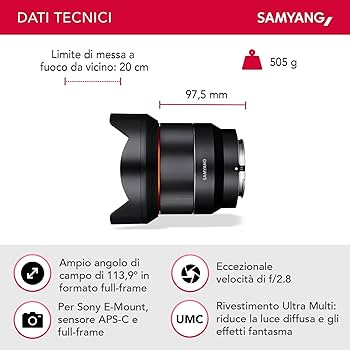 SAMYANG 14mm F2.8 AF SONY FE レンズ 14mm F2.8 AF Full Frame Wide Angle (Sony E) – Samyang US
